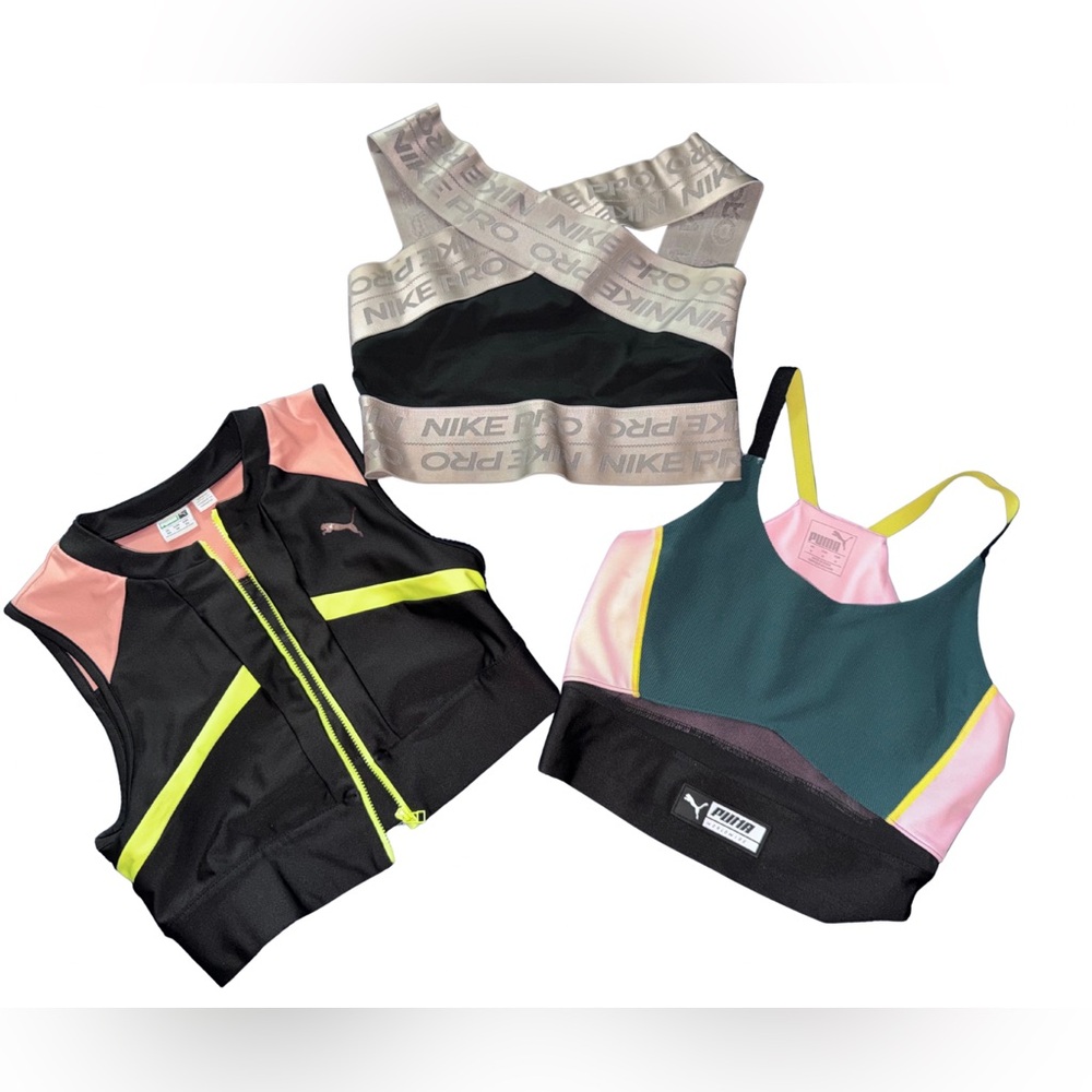 Nike and Puma Sports Bra Set